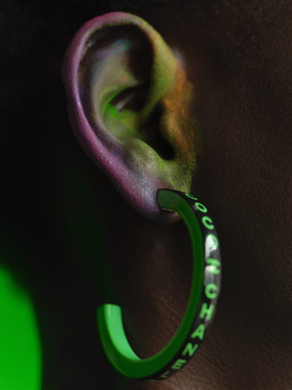 Chanel glass magazine beauty closeup ear